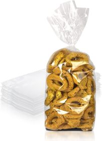 Gusseted Plastic Bread Bags 5 x 4 x 18 Inch, Plastic Bread Storage Bags 100 Pack, PE 1 Mil Clear Gusseted Plastic Bags, Waterproof Bread Storage Bags
