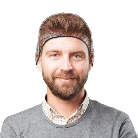 Dark Brown Nylon Hair Nets 18". Pack of 1000 Disposable Head Caps with Elastic Edge Mesh. Stretchable Adult Hairnets for General Use, Cooking