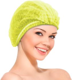 Mob Caps 21", Polypropylene Yellow Bouffant Hair Nets Pack of 1000, Breathable Disposable Hair Covers for Nurses