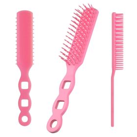 Pink Vent Hairbrush 8'; Hard Bristle Brush for Hair Pack of 12; Plastic Hair Brushes for Women and Men; Hair Brush for Thick Hair; Brushes for Hair wi
