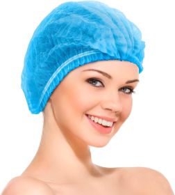 Bouffant Hair Nets 21'; Blue Unisex Disposable Hair Covers for Nurses 1000 Pack; Polypropylene Disposable Hair Caps; Breathable and Lightweight Bouffa