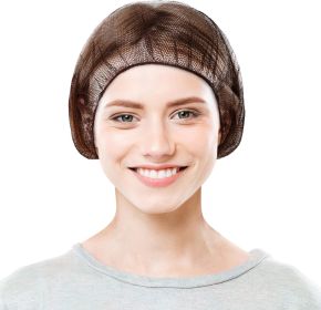 Brown Nylon Hair Nets 21" in Bulk. Pack of 1000 Disposable Hairnets Caps with Elastic Edge Mesh. Stretchable Adult Hair Covers for Cooking; Food Servi