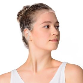 White Nylon Hair Nets 28" in Bulk. Pack of 1440 Disposable Invisible 1/4" Aperture Hairnets Caps with Elastic Band. Stretchable Head Covers for Cookin